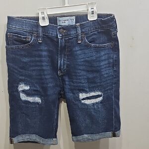 Abercrombie Kids Dark Blue Jean Shorts
